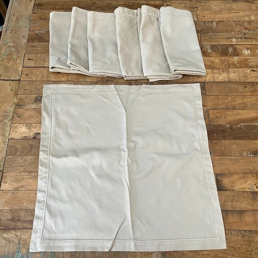 Fieldcrest Classic Napkins Set 7 Tan 100% Cotton